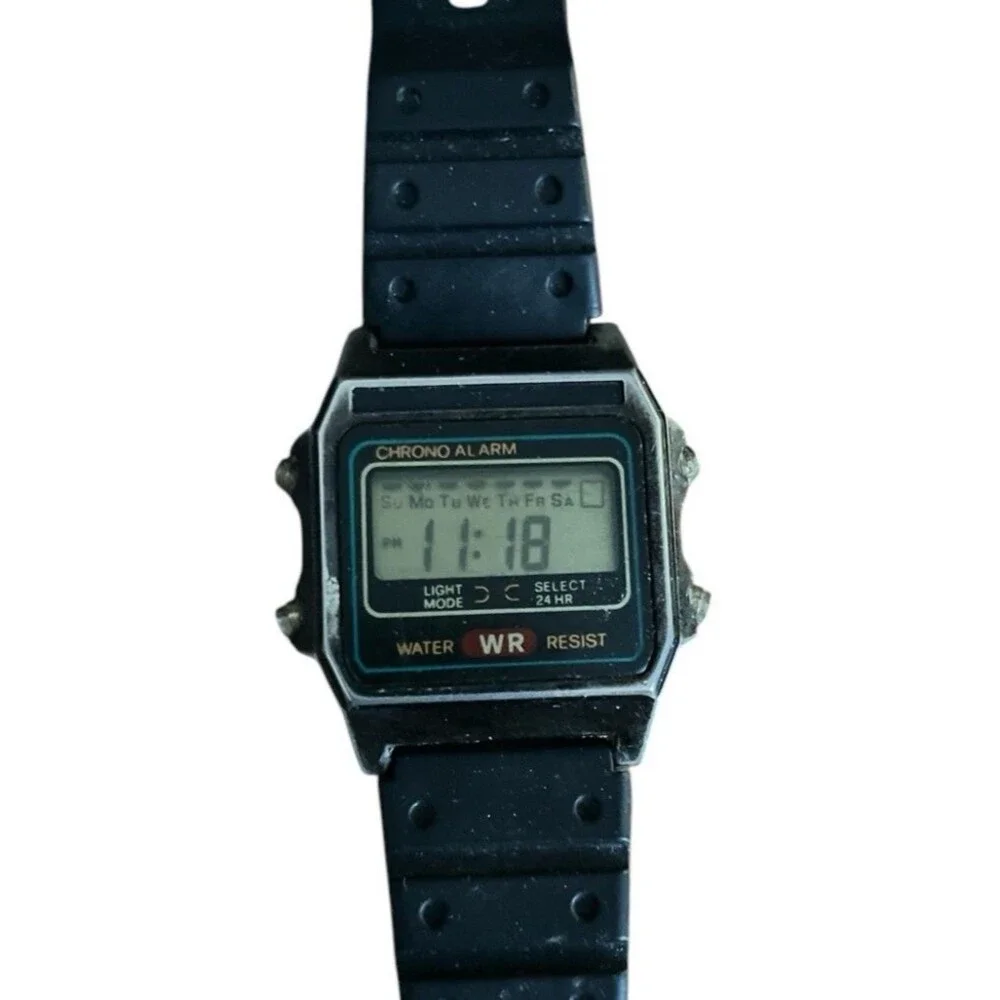 Vintage Quemex Men's Watch Chronoalarm Digital Water Resistant New Battery
